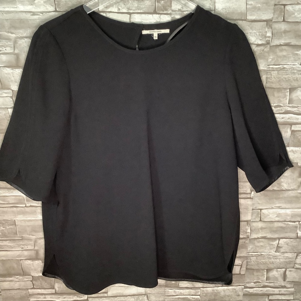 Gerard Darel Black classic blouse Size 46 (US 14) (W706)